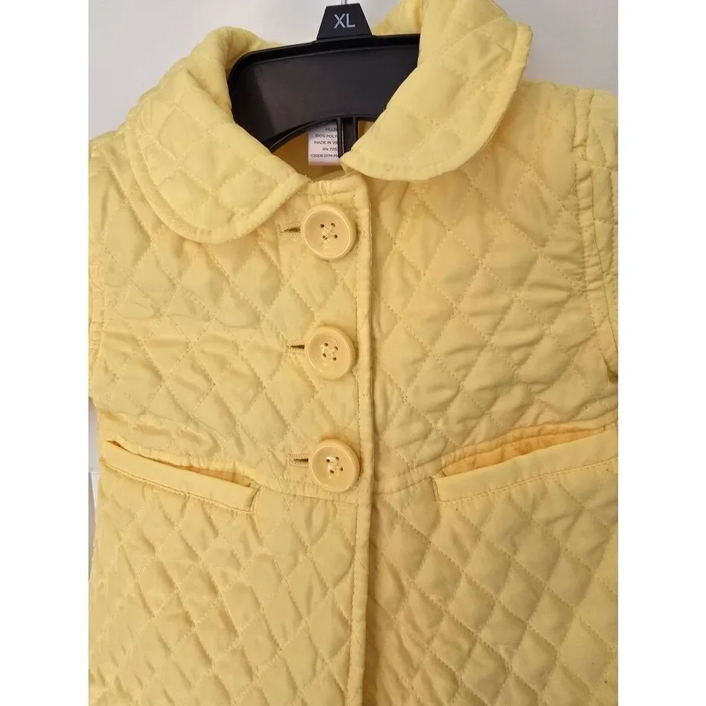 Gymboree Puffer Coat Bright Yellow Sz 3